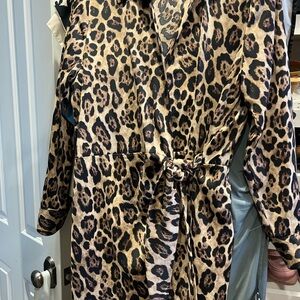 Intempo leopard print wrap shirt dress size XL